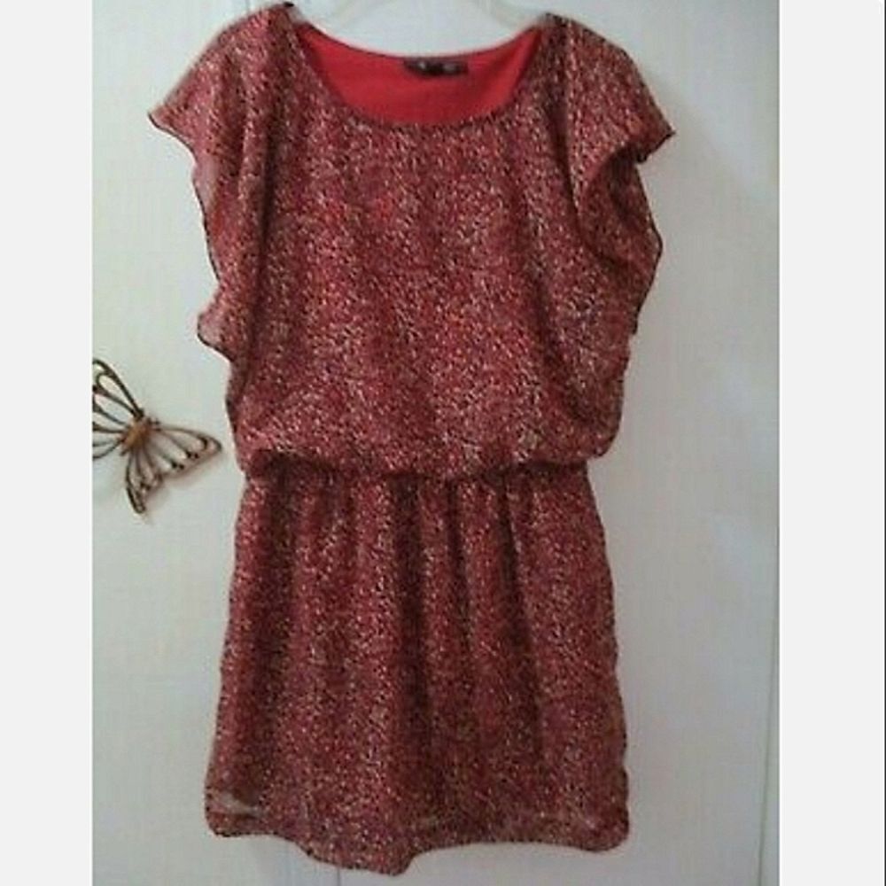 F21 Forever 21 Flutter Sleeve Dress L